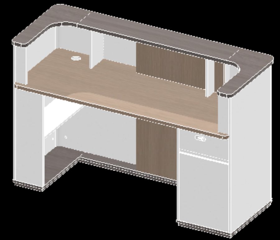 YC-Q1-16 Reception Desk