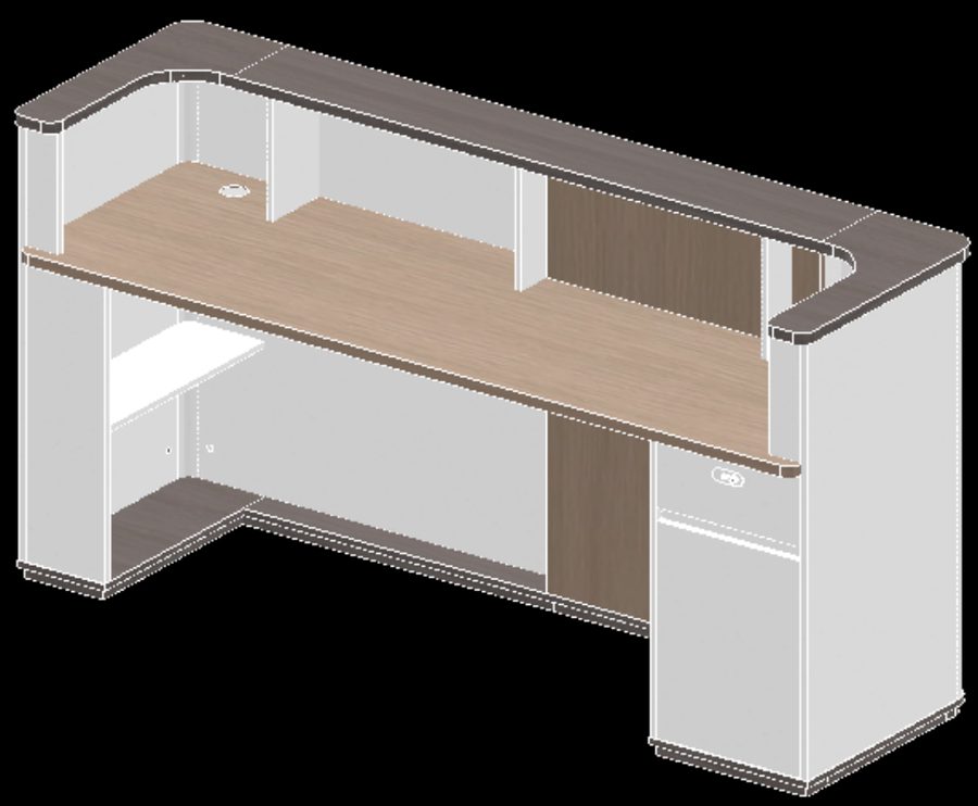 YC-Q1-20 Reception Desk